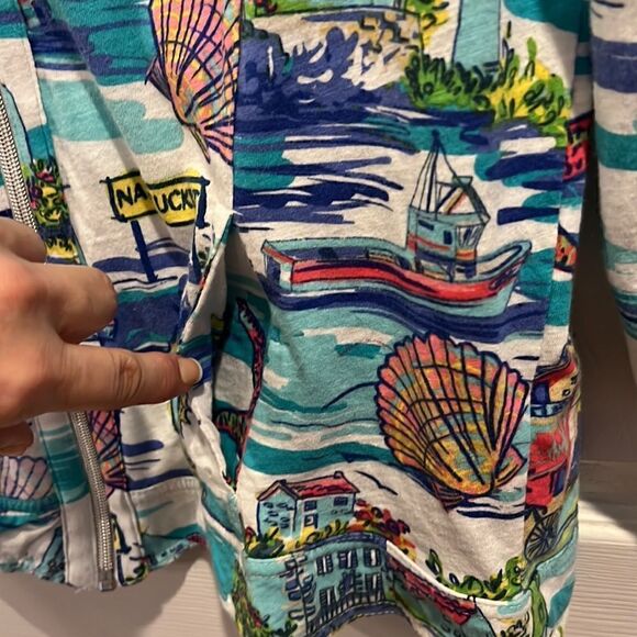 Martha’s Vineyard and Nantucket women’s size medium zip up cotton jacket - Picture 5 of 16